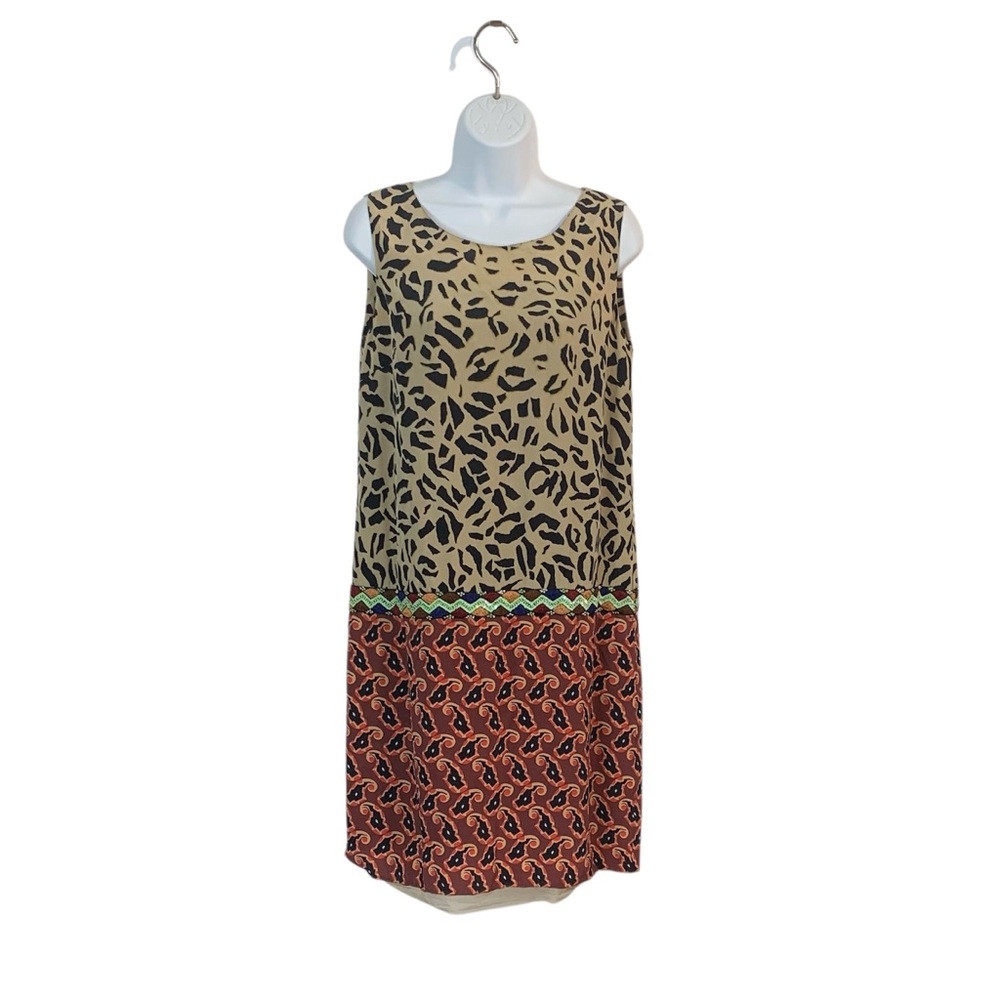ETRO 100% Silk Sleeveless Shift Dress Sz 44/8-10